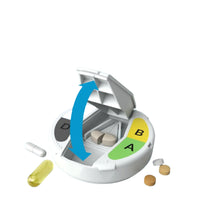 Small Pill Organizer Box To Go with Pill Cutter