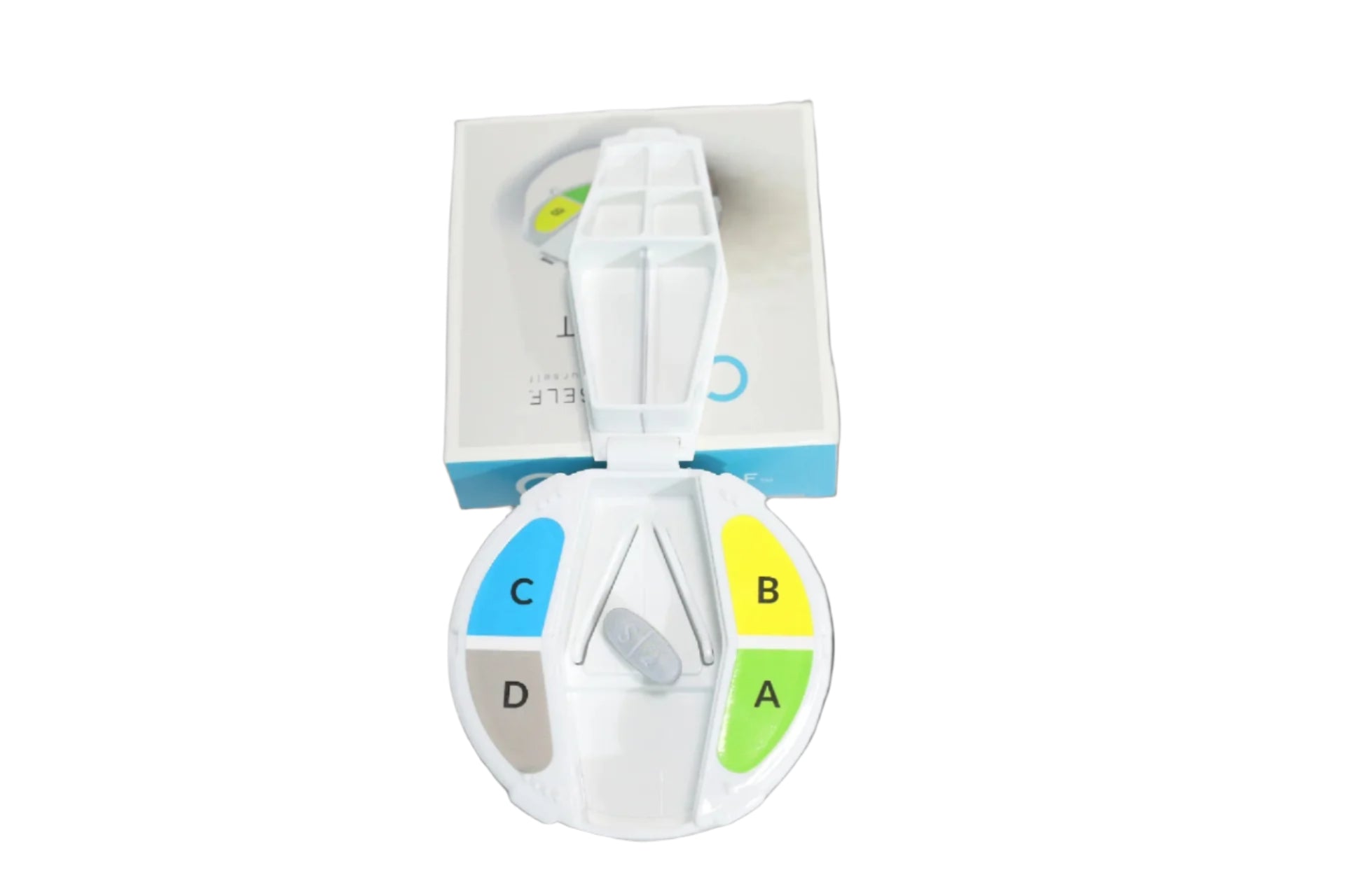 Small Pill Organizer Box To Go with Pill Cutter